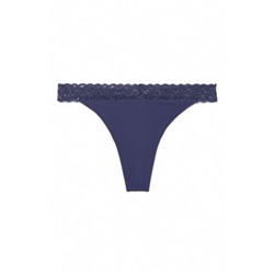Tanga tira encaje azul