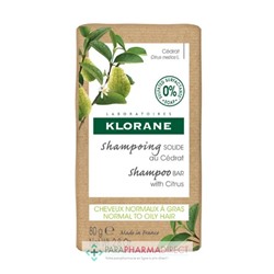 Klorane Cédrat - Shampoing Solide - Cheveux Normaux à Gras 80g