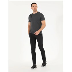 Siyah Regular Fit Kanvas Pantolon