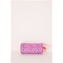 Neceser pequeño estuche rafia rosa