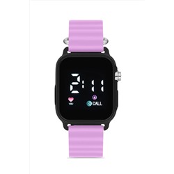 Aqua Di Polo 1987, Mor Silikon Unisex Dijital Led Kol Saati APWR033311