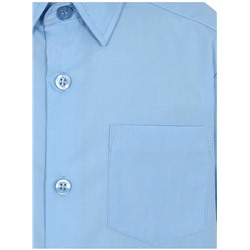Boys Light Blue Slim Fit Long Sleeve School Shirts 2 Pack