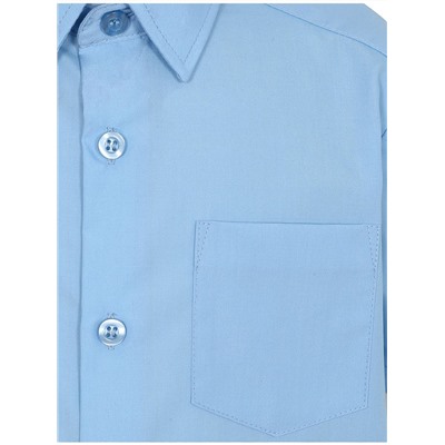 Boys Light Blue Slim Fit Long Sleeve School Shirts 2 Pack