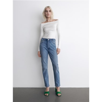Jeans im Mom-Fit mit Elastanmischung