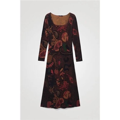 Vestido largo paisley