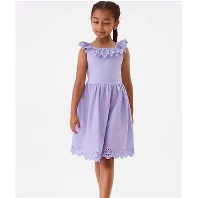 Kids Eyelet Ruffle Dress