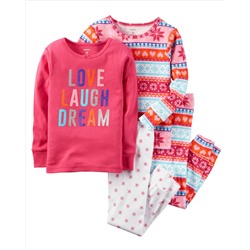 4-Piece Snug Fit Cotton PJs