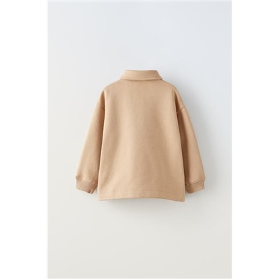 EMBROIDERED POLO SWEATSHIRT