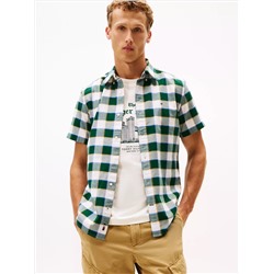 Regular Fit Plaid Stretch Oxford Shirt