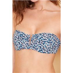 Sujetador de biquini estilo bandeau Fiona Azul