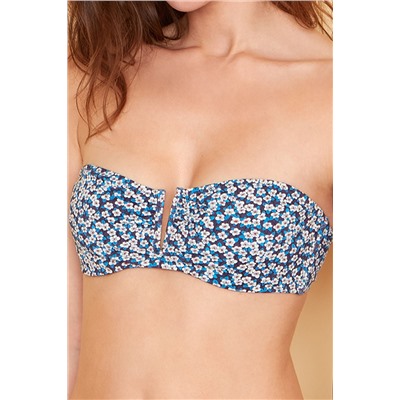 Sujetador de biquini estilo bandeau Fiona Azul