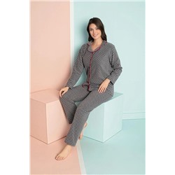 Sude HOMEWEAR Sude Kadın Benekli Polar Pijama Takımı P-801-108