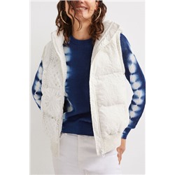 Chaleco padded de encaje