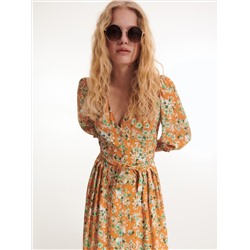 Viskose Kleid mit Muster