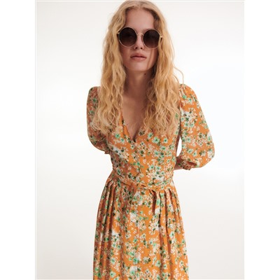 Viskose Kleid mit Muster