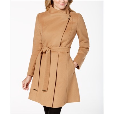 MICHAEL Michael Kors Asymmetrical Belted Coat