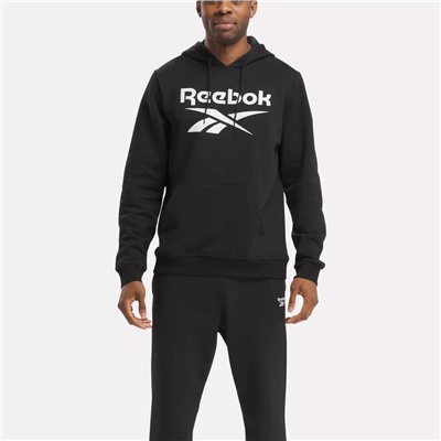 Men's Reebok Identity Fleece Stacked Logo Pullover Hoodie