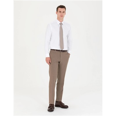 Beyaz Slim Fit Uzun Kollu Gömlek
