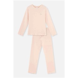 Dagi Yeşil Çiçek Baskı Detaylı Uzun Kollu Bisiklet Yaka Pijama Takımı 23WG17507TA_379