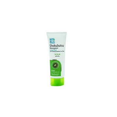 Пенка-скраб для умывания Shokubutsu Monogatari с киви и ромашкой от Lion 100 гр / Lion Shokubutsu Monogatari Facial foam scrub kiwi chamomile 100g