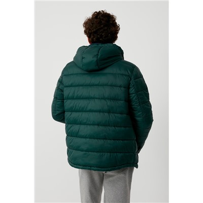 Anorak con capucha Verde oscuro