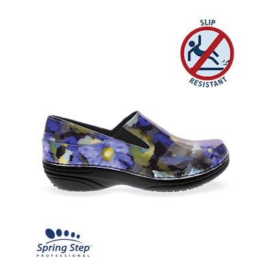 Spring Step Women's Professional Blue Multi Floral Ferrara Shoe