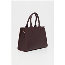 Bolso de piel Pure Burdeos
