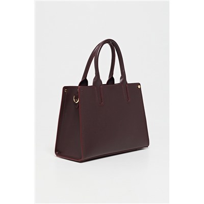 Bolso de piel Pure Burdeos