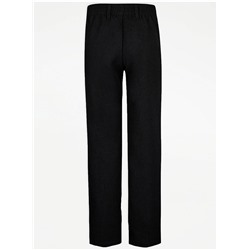 Boys Charcoal Plus Fit Half Elastic School Trouser 2 Pack