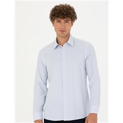 Mavi Slim Fit Uzun Kollu Gömlek