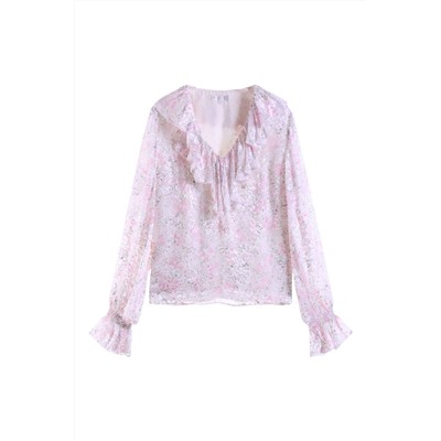Blusa de flores Rosa claro