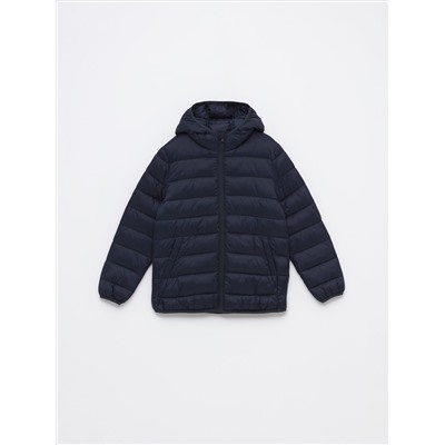 LIGHTWEIGHT HOODED PUFFER JACKET