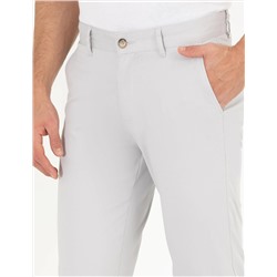 Açık Gri Regular Fit Kanvas Pantolon