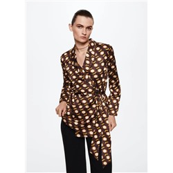 Americana cruzada estampado geométrico  -  Mujer | MANGO OUTLET Melilla