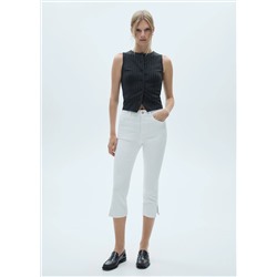 Jeans capri abertura lateral