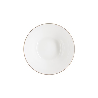 Салатник, 15х7 см, 650 мл, фарфор F, белый, с золотистым кантом, Cashmere Luxe, 57157