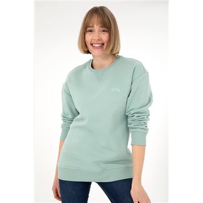 Erkek Su Yeşili Basic Sweatshirt
