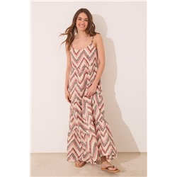 Vestido midi algodón estampado