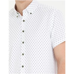 Haki Slim Fit Kısa Kollu Gömlek