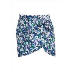 Çok Renkli Çiçek Desenli Pareolu 2'li Set Büyük Beden Bikini Altı TBBSS25CR00003