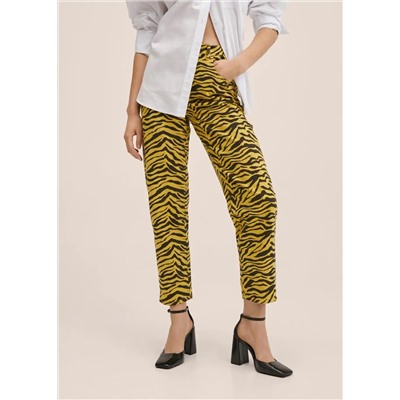 Vaqueros tapered animal print -  Mujer | MANGO OUTLET España