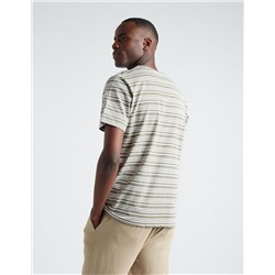 Striped T-shirt, Men, Dark Green