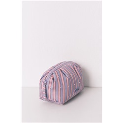 Neceser pequeño acolchado rayas strass