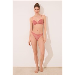 Tanga encaje cebra rosa