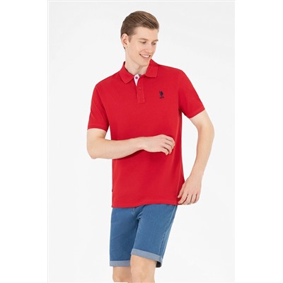 Erkek Kırmızı Basic Polo Yaka Tişört