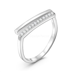 Серьги из серебра с фианитами родированные 925 пробы 11-1138р