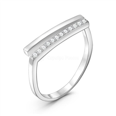 Серьги из серебра с фианитами родированные 925 пробы 11-1138р