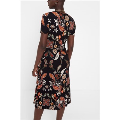Vestido midi estampación paisley