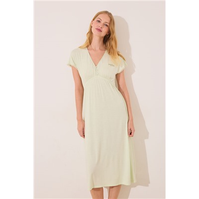 Camisón midi viscosa verde