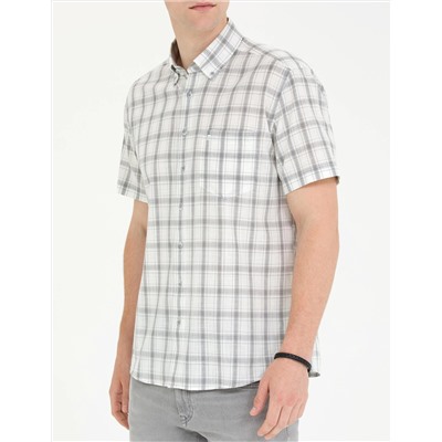 Gri Regular Fit Kısa Kollu Gömlek